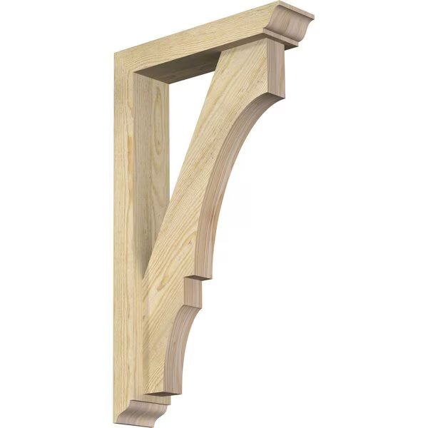 Balboa Traditional Rough Sawn Bracket w/ Offset Brace, Douglas Fir, 4
